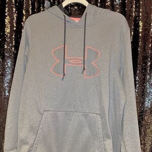 Under‎ Armour Charcoal Hoodie with Neon Orange Logo